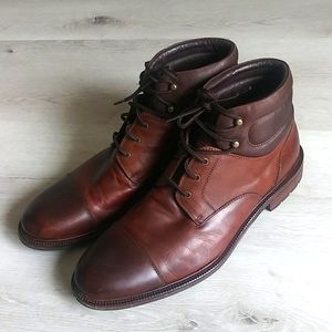 Johnston & Murphy Two-tone Leather Lace up Boots